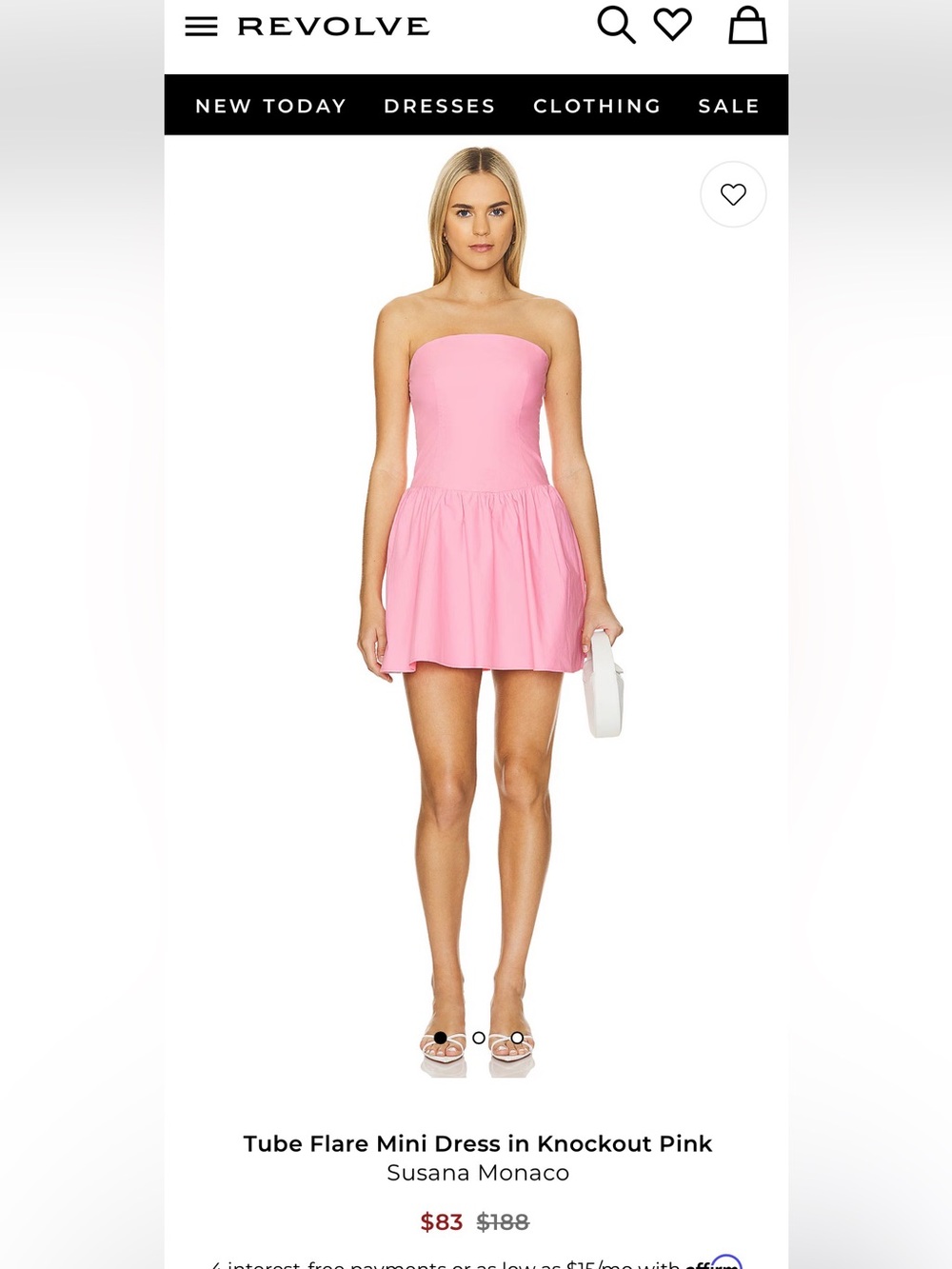 Susana Monaco Tube Flare Mini Dress